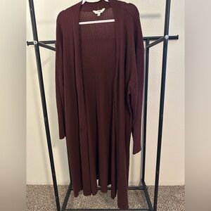 Rubbed duster cardigan